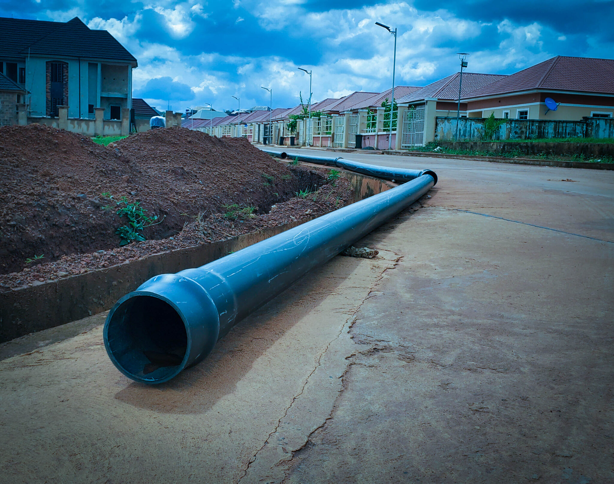 External Reticulation Pipe Ongoing Construction – Heliu Residences